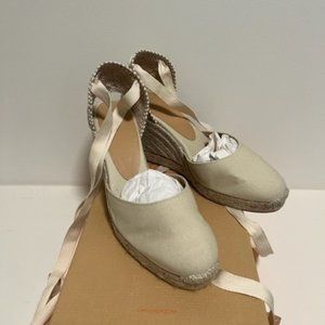 Castaner Women's Carina Ankle Tie Espadrille Wedge Sandals